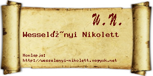Wesselényi Nikolett névjegykártya