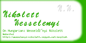 nikolett wesselenyi business card